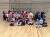 1. Handball Bundesliga Frauen Schultag in Halle-Neustadt