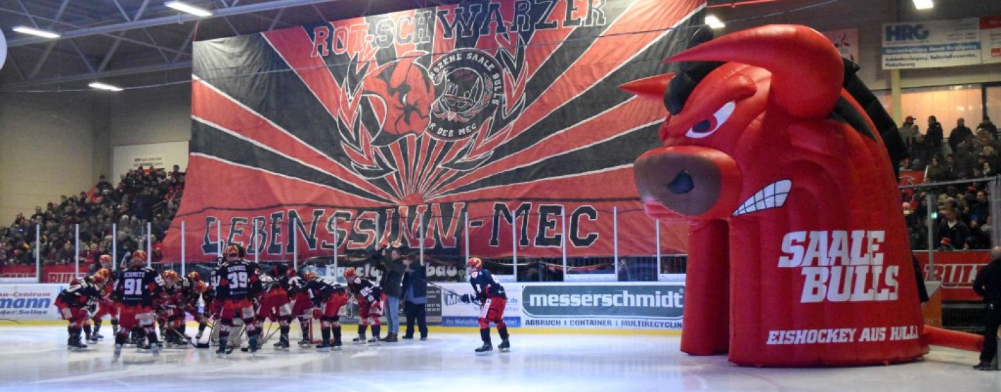Saale Bulls gewinnen im 400. Heimspiel gegen die EXA IceFighters Leipzig