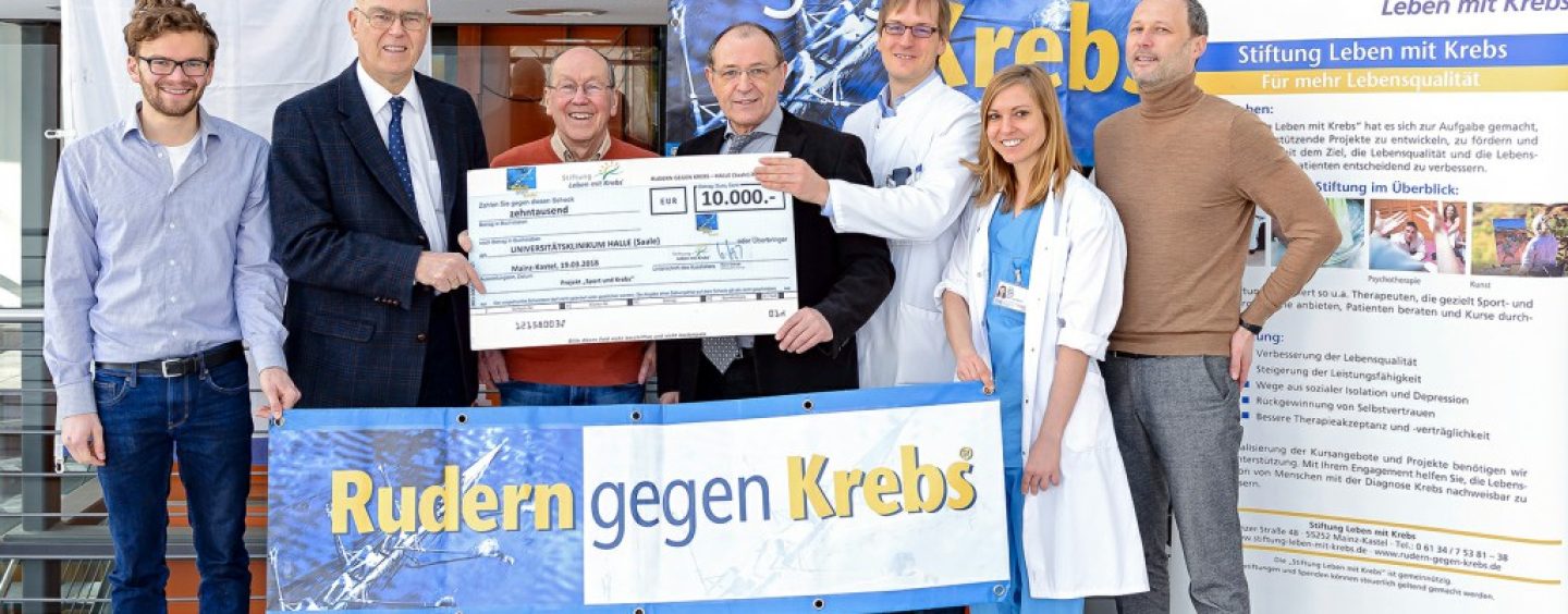 Spende von 10.000 Euro für onkologische Sport- und Bewegungstherapie am Universitätsklinikum Halle übergeben