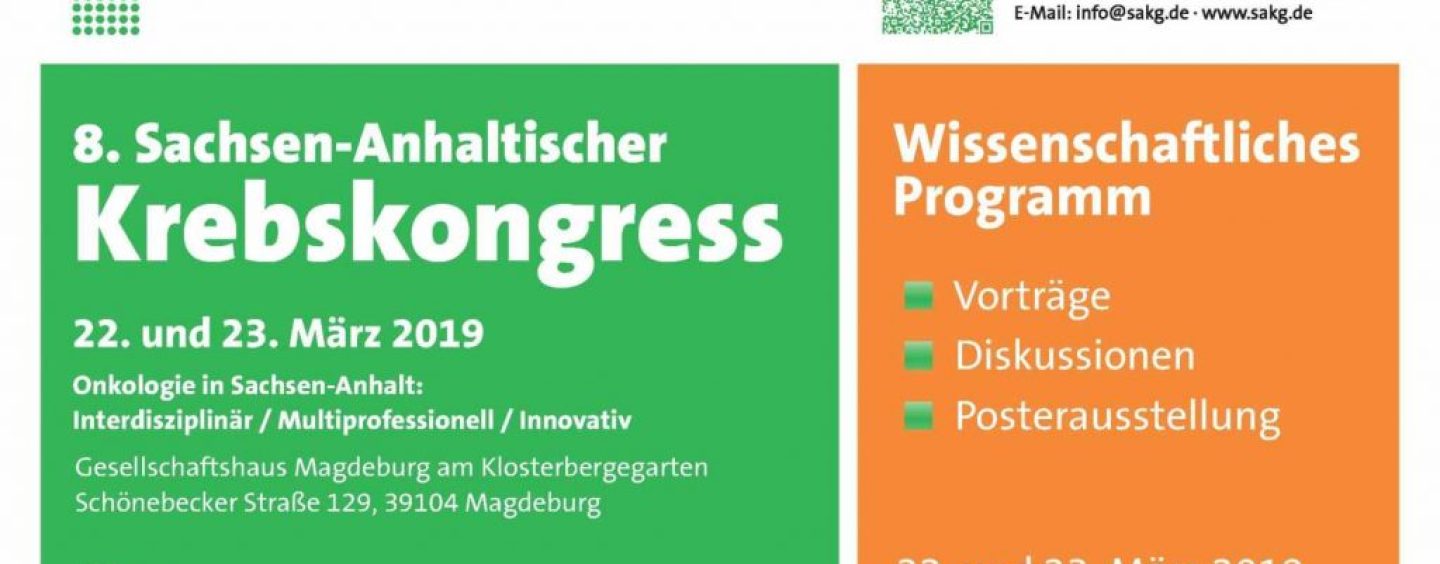 Call for Abstracts – 8. Sachsen-Anhaltischer Krebskongress 2019 in Magdeburg