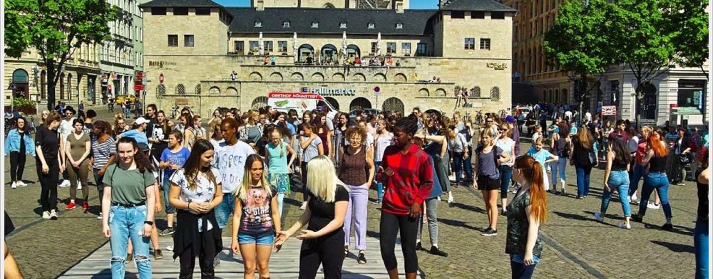 Tanz-Flashmob am 29. April 2018 in Halle