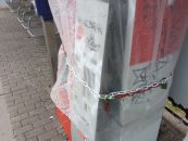 Fahrscheinautomaten an der S-Bahn Haltestelle Zoo gesprengt