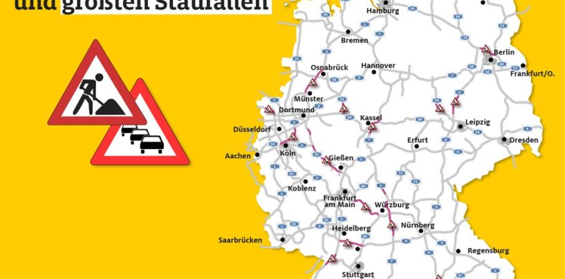 538 Baustellen auf Deutschlands Autobahnen