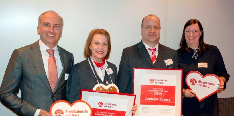 Die Landessiegerin Thüringen im Wettbewerb Eisenbahner mit Herz kommt von Abellio Rail Mitteldeutschland