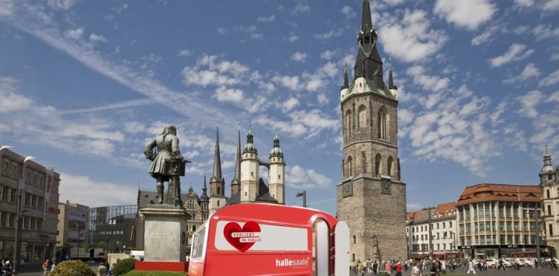 Interessierte Vereine und Initiativen gesucht –  Verliebt in Halle auf Tour mit knallroten Wohnwagen