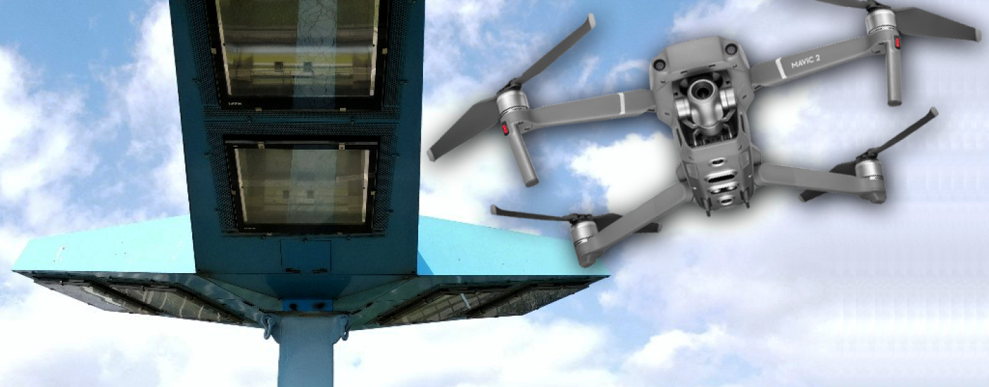 Stadtbeleuchtung lässt Drohnen steigen