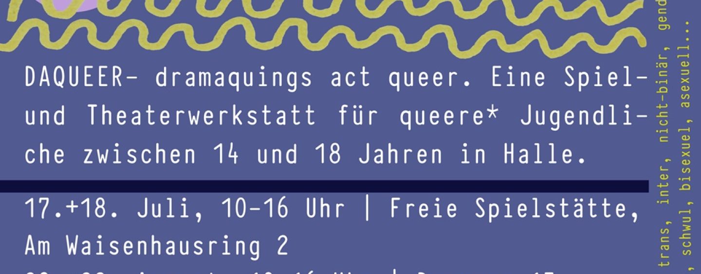 Queeres Jugendtheaterprojekt sucht noch Teilnehmende