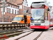 Stadtbahnprojekt – Merseburger Straße – Einbau von Gleisweichen am Wochenende