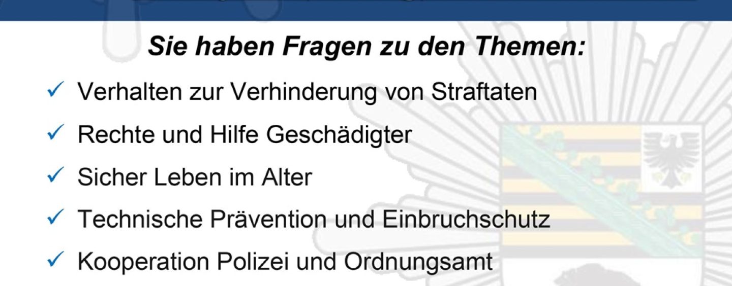 Informations- und Präventionsveranstaltung des Polizeireviers Halle (Saale)