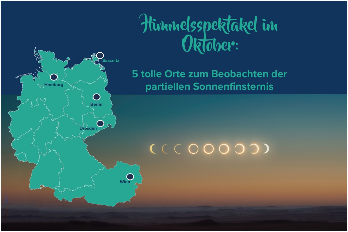 Himmelsspektakel im Oktober: 5 tolle Orte zum Beobachten der partiellen Sonnenfinsternis