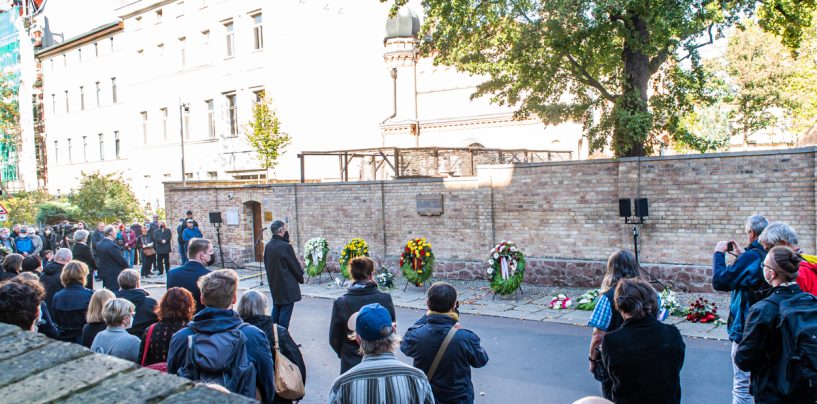 Gedenken am dritten Jahrestag des Anschlags in Halle