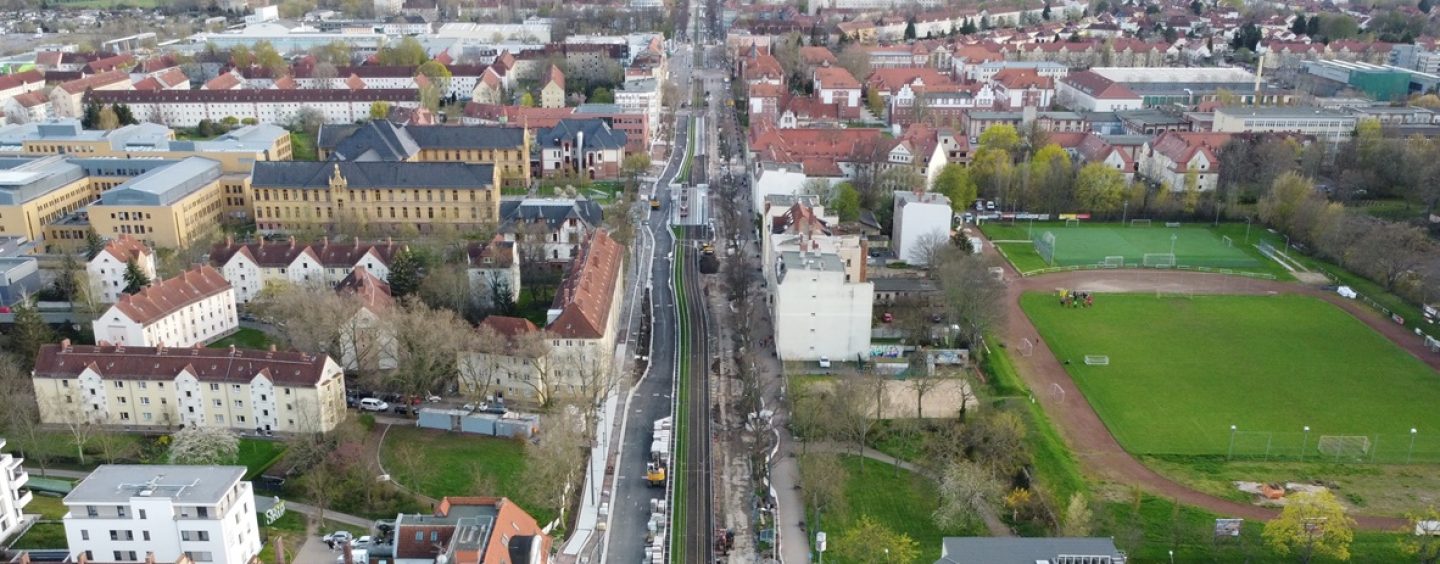 Neuer Teilabschnitt der Merseburger Straße wird für Verkehr freigegeben