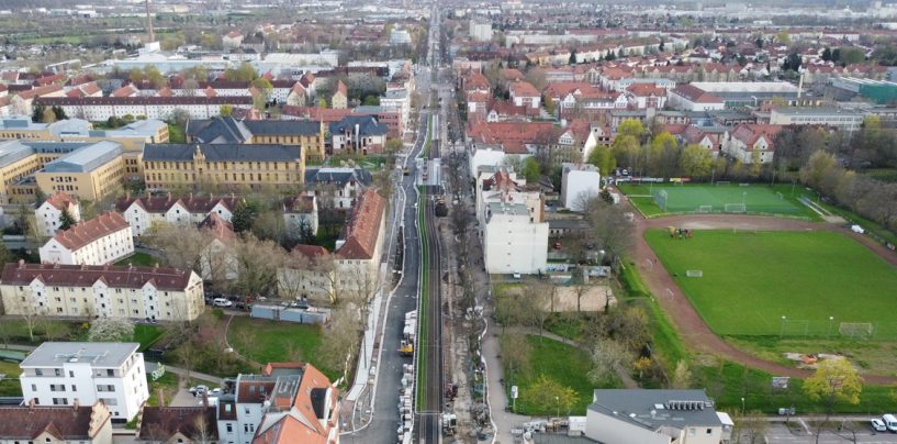 Neuer Teilabschnitt der Merseburger Straße wird für Verkehr freigegeben