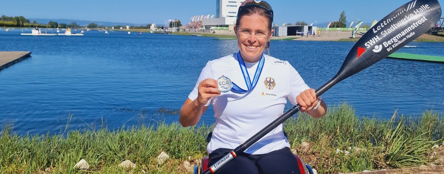 Anja Adler ist Doppel-Vize-Europameisterin im Para Kanu 2023