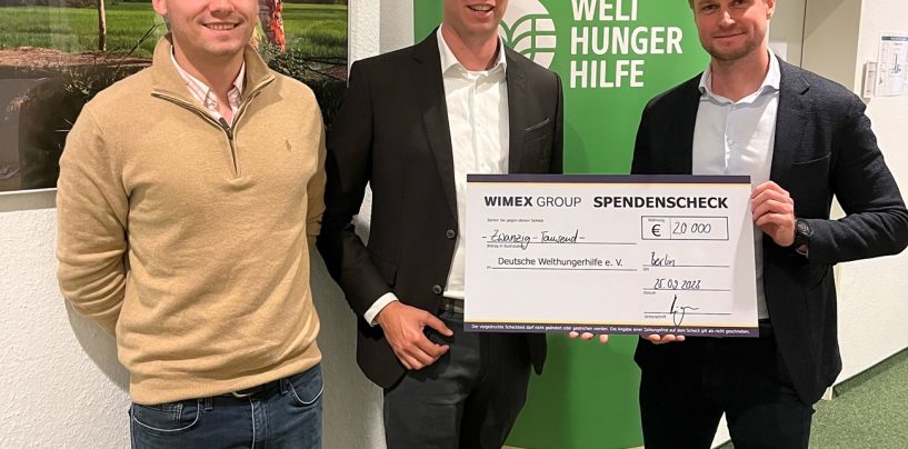 Wimex übergibt Spende aus Maislabyrinth an Deutsche Welthungerhilfe