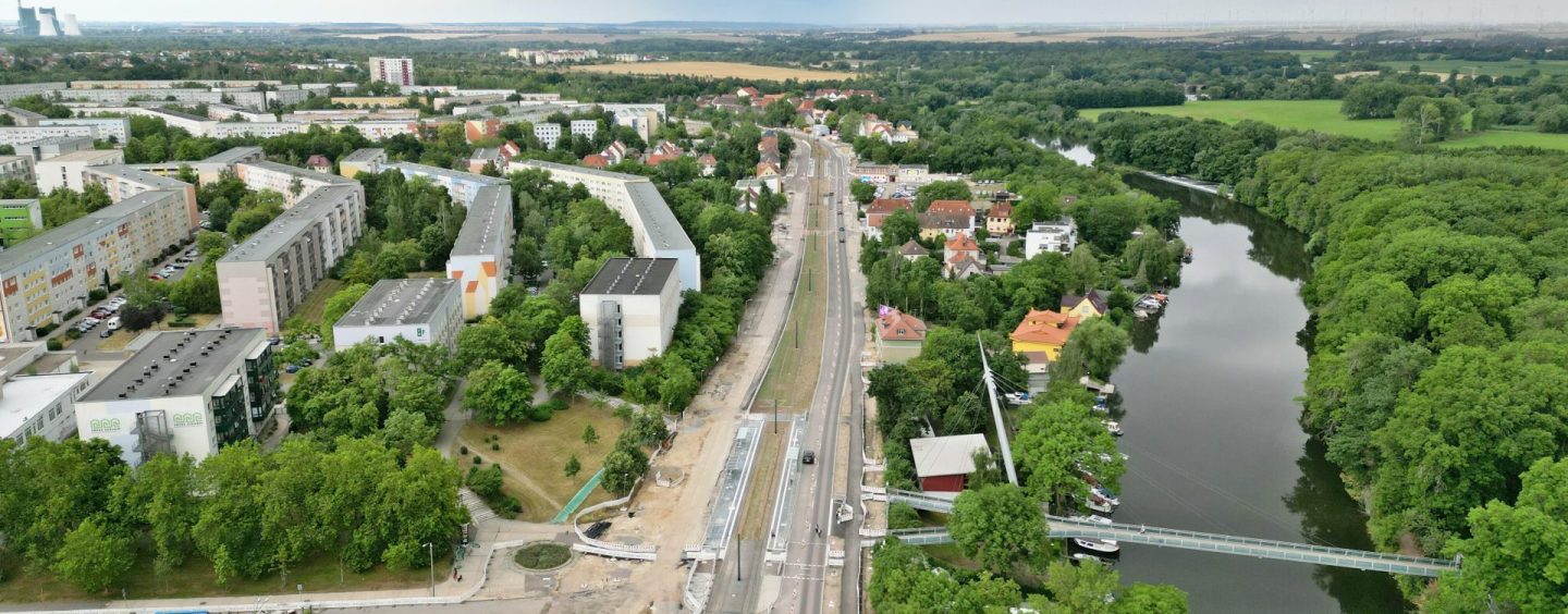 Umstellung der Verkehrsführung im Böllberger Weg Süd