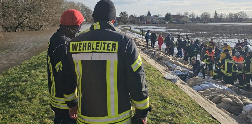 Katastrophenschutzeinheiten Saalekreis untersützten beim Hochwasser in Mansfeld-Südharz