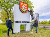 60 Jahre Neustadt – Wappen leuchtet wieder
